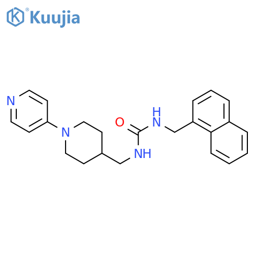 3-(naphthalen-1-yl)methyl-1-{1-(pyridin-4-yl)piperidin-4-ylmethyl}urea structure