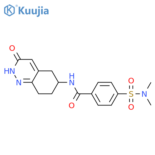4-(dimethylsulfamoyl)-N-(3-oxo-2,3,5,6,7,8-hexahydrocinnolin-6-yl)benzamide structure