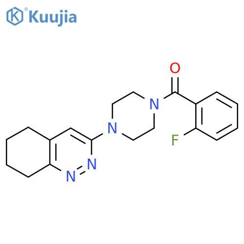 3-[4-(2-fluorobenzoyl)piperazin-1-yl]-5,6,7,8-tetrahydrocinnoline structure