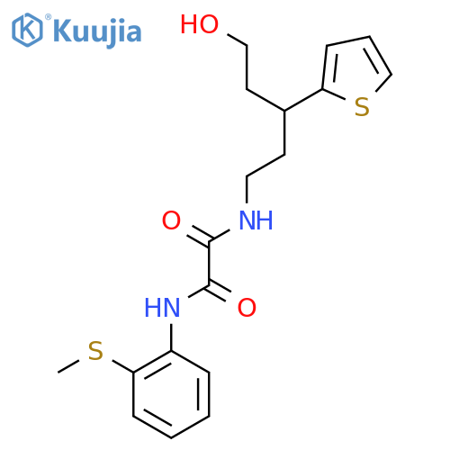 N-[5-hydroxy-3-(thiophen-2-yl)pentyl]-N'-[2-(methylsulfanyl)phenyl]ethanediamide structure