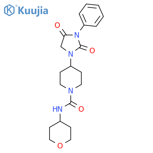4-(2,4-dioxo-3-phenylimidazolidin-1-yl)-N-(oxan-4-yl)piperidine-1-carboxamide structure