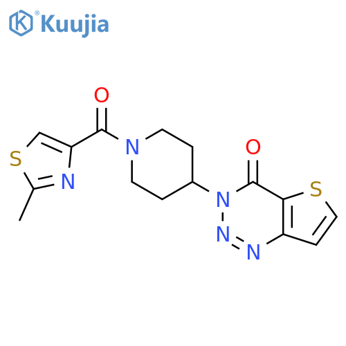 3-1-(2-methyl-1,3-thiazole-4-carbonyl)piperidin-4-yl-3H,4H-thieno3,2-d1,2,3triazin-4-one structure