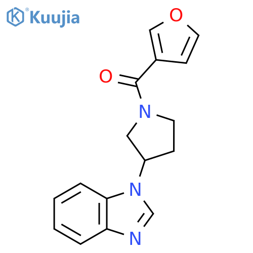 1-[1-(furan-3-carbonyl)pyrrolidin-3-yl]-1H-1,3-benzodiazole structure