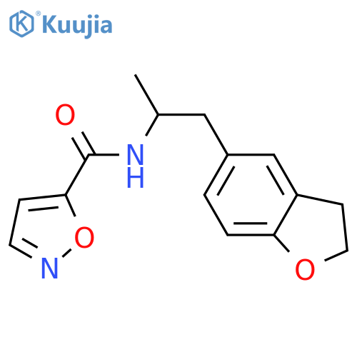 N-[1-(2,3-dihydro-1-benzofuran-5-yl)propan-2-yl]-1,2-oxazole-5-carboxamide structure