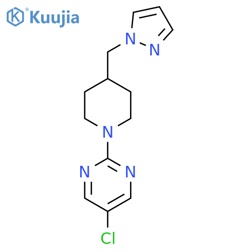 5-chloro-2-{4-(1H-pyrazol-1-yl)methylpiperidin-1-yl}pyrimidine structure