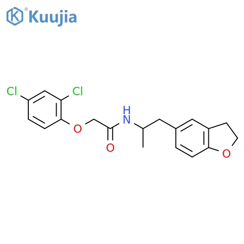 2-(2,4-dichlorophenoxy)-N-1-(2,3-dihydro-1-benzofuran-5-yl)propan-2-ylacetamide structure
