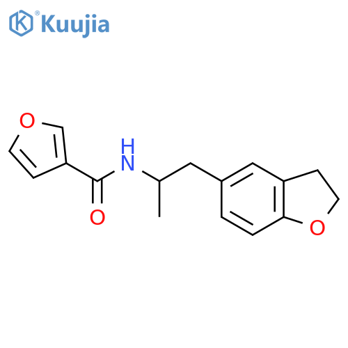 N-1-(2,3-dihydro-1-benzofuran-5-yl)propan-2-ylfuran-3-carboxamide structure