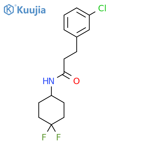 3-(3-chlorophenyl)-N-(4,4-difluorocyclohexyl)propanamide structure
