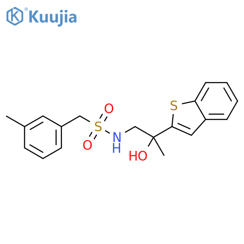 N-[2-(1-benzothiophen-2-yl)-2-hydroxypropyl]-1-(3-methylphenyl)methanesulfonamide structure