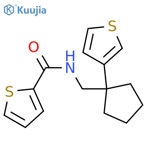 N-{[1-(thiophen-3-yl)cyclopentyl]methyl}thiophene-2-carboxamide structure