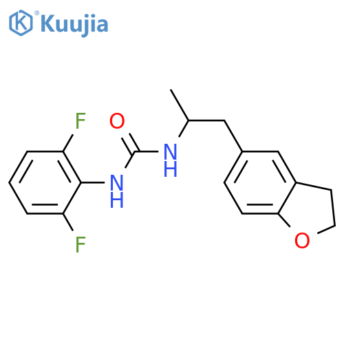 1-(2,6-difluorophenyl)-3-1-(2,3-dihydro-1-benzofuran-5-yl)propan-2-ylurea structure