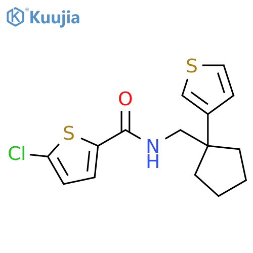 5-chloro-N-{[1-(thiophen-3-yl)cyclopentyl]methyl}thiophene-2-carboxamide structure