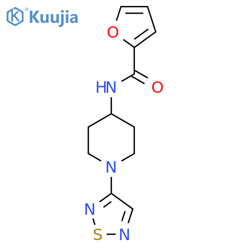 N-[1-(1,2,5-thiadiazol-3-yl)piperidin-4-yl]furan-2-carboxamide structure