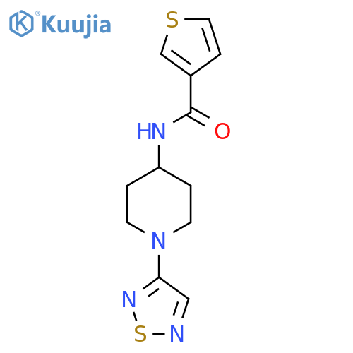N-[1-(1,2,5-thiadiazol-3-yl)piperidin-4-yl]thiophene-3-carboxamide structure