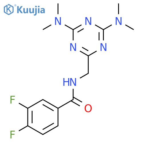 N-{4,6-bis(dimethylamino)-1,3,5-triazin-2-ylmethyl}-3,4-difluorobenzamide structure