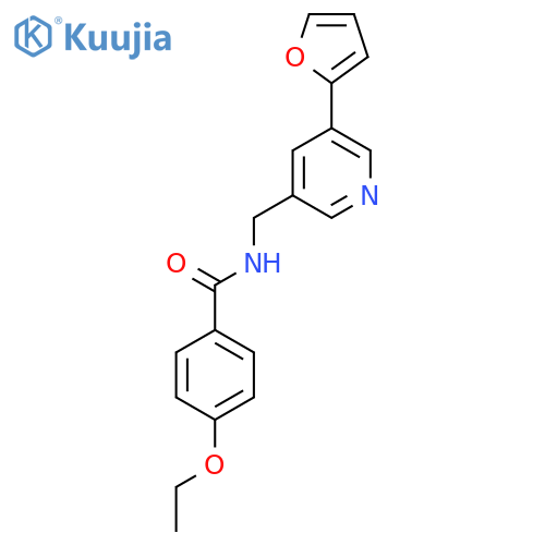 4-ethoxy-N-{5-(furan-2-yl)pyridin-3-ylmethyl}benzamide structure