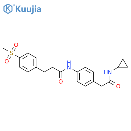 N-{4-[(cyclopropylcarbamoyl)methyl]phenyl}-3-(4-methanesulfonylphenyl)propanamide structure