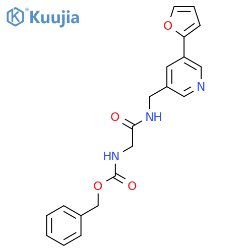 benzyl N-({5-(furan-2-yl)pyridin-3-ylmethyl}carbamoyl)methylcarbamate structure