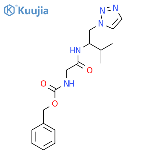 benzyl N-({[3-methyl-1-(1H-1,2,3-triazol-1-yl)butan-2-yl]carbamoyl}methyl)carbamate structure