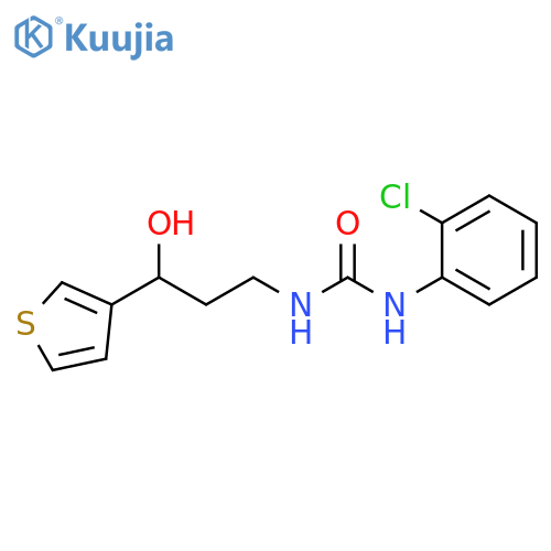 1-(2-chlorophenyl)-3-[3-hydroxy-3-(thiophen-3-yl)propyl]urea structure