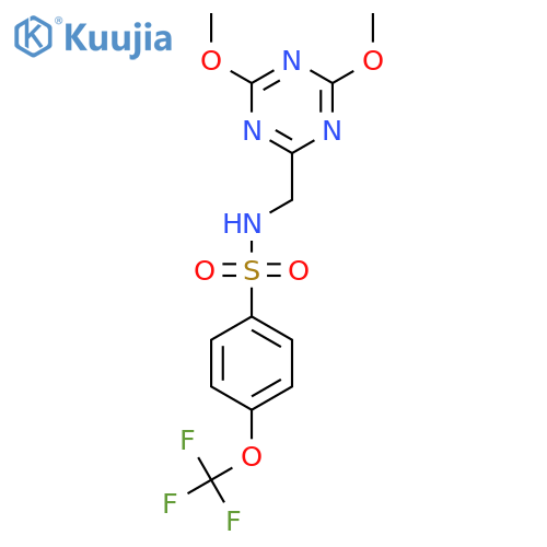 N-(4,6-dimethoxy-1,3,5-triazin-2-yl)methyl-4-(trifluoromethoxy)benzene-1-sulfonamide structure