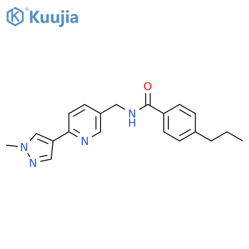 N-{6-(1-methyl-1H-pyrazol-4-yl)pyridin-3-ylmethyl}-4-propylbenzamide structure