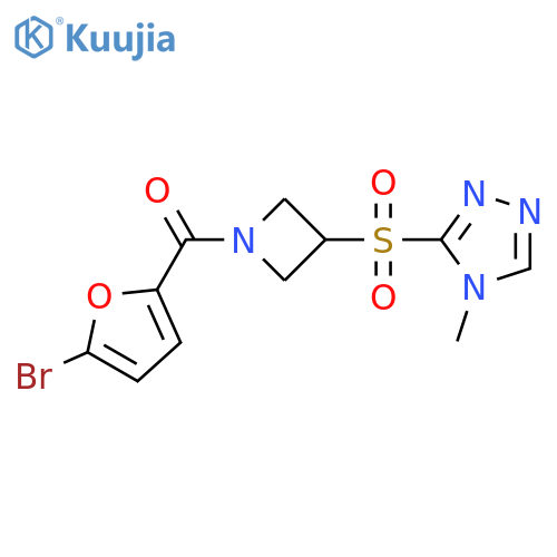 (5-bromofuran-2-yl)-[3-[(4-methyl-1,2,4-triazol-3-yl)sulfonyl]azetidin-1-yl]methanone structure