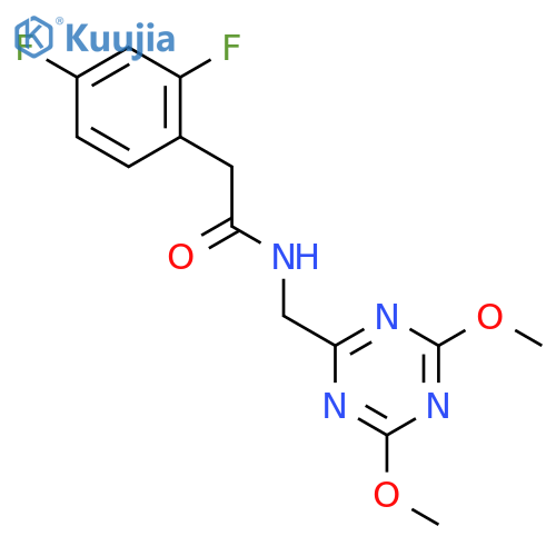 2-(2,4-difluorophenyl)-N-(4,6-dimethoxy-1,3,5-triazin-2-yl)methylacetamide structure