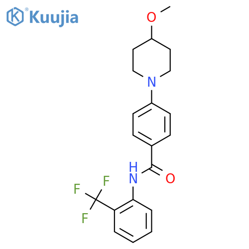 4-(4-methoxypiperidin-1-yl)-N-2-(trifluoromethyl)phenylbenzamide structure