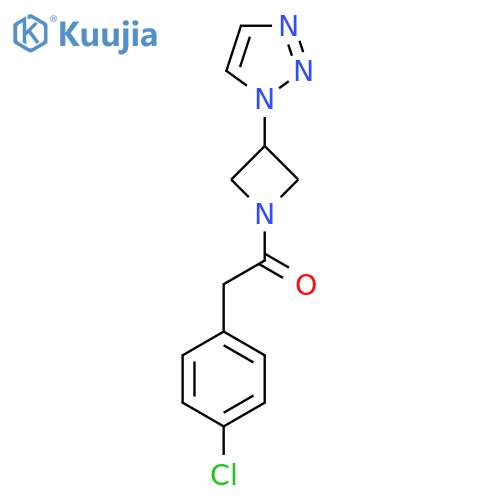 1-(3-(1H-1,2,3-triazol-1-yl)azetidin-1-yl)-2-(4-chlorophenyl)ethanone structure