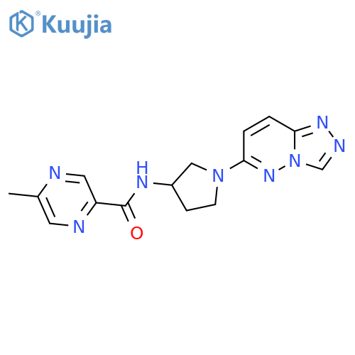 5-methyl-N-(1-{1,2,4triazolo4,3-bpyridazin-6-yl}pyrrolidin-3-yl)pyrazine-2-carboxamide structure