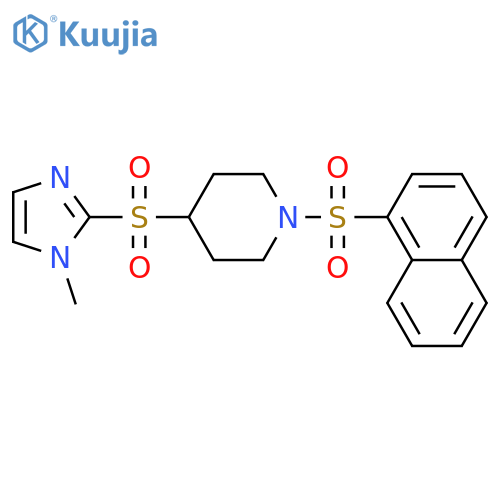 4-(1-methylimidazol-2-yl)sulfonyl-1-naphthalen-1-ylsulfonylpiperidine structure