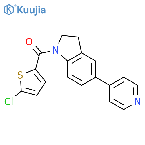 1-(5-chlorothiophene-2-carbonyl)-5-(pyridin-4-yl)-2,3-dihydro-1H-indole structure