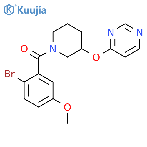 4-{[1-(2-bromo-5-methoxybenzoyl)piperidin-3-yl]oxy}pyrimidine structure