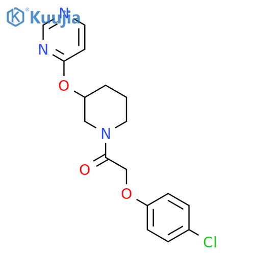 2-(4-chlorophenoxy)-1-[3-(pyrimidin-4-yloxy)piperidin-1-yl]ethan-1-one structure