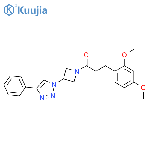 3-(2,4-dimethoxyphenyl)-1-[3-(4-phenyltriazol-1-yl)azetidin-1-yl]propan-1-one structure