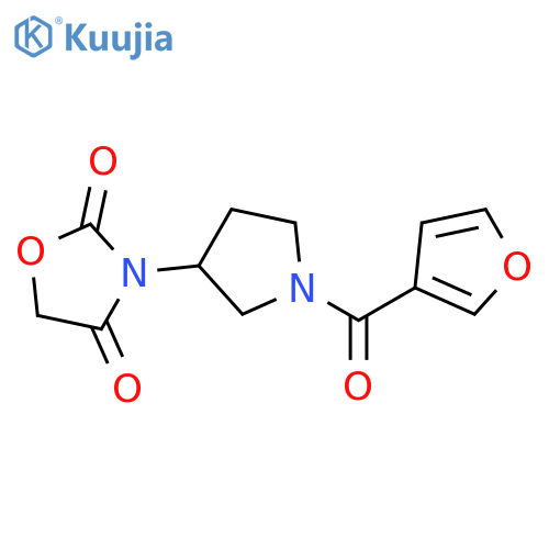 3-[1-(furan-3-carbonyl)pyrrolidin-3-yl]-1,3-oxazolidine-2,4-dione structure