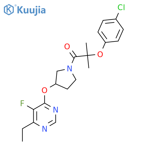 2-(4-Chlorophenoxy)-1-(3-((6-ethyl-5-fluoropyrimidin-4-yl)oxy)pyrrolidin-1-yl)-2-methylpropan-1-one structure