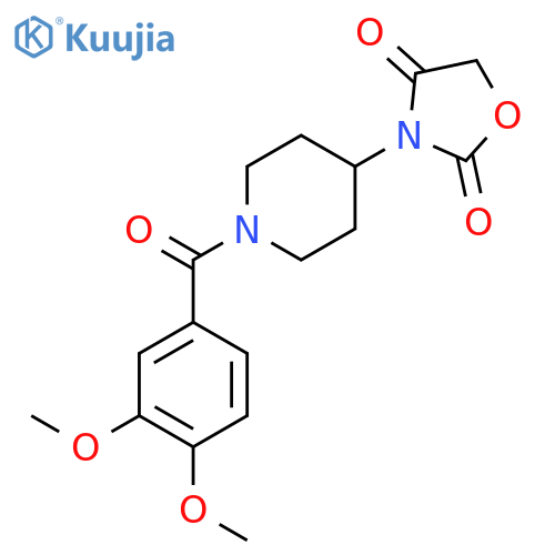 3-(1-(3,4-Dimethoxybenzoyl)piperidin-4-yl)oxazolidine-2,4-dione structure