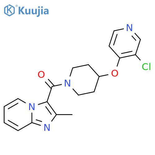 3-chloro-4-(1-{2-methylimidazo1,2-apyridine-3-carbonyl}piperidin-4-yl)oxypyridine structure