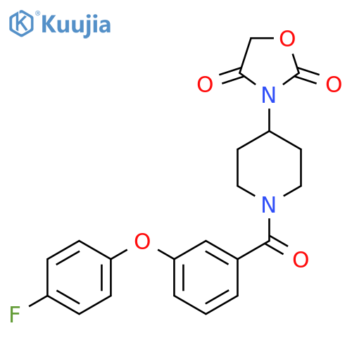 3-(1-(3-(4-Fluorophenoxy)benzoyl)piperidin-4-yl)oxazolidine-2,4-dione structure