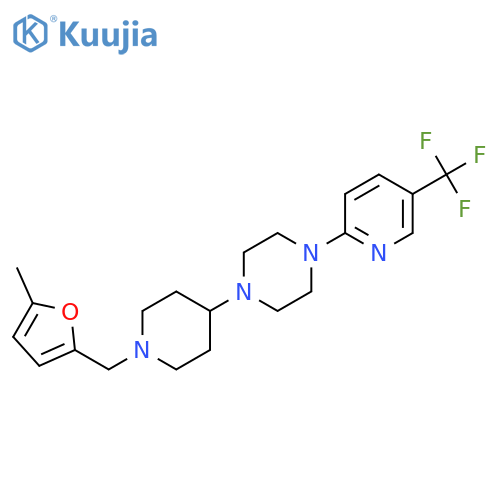 1-{1-(5-methylfuran-2-yl)methylpiperidin-4-yl}-4-5-(trifluoromethyl)pyridin-2-ylpiperazine structure