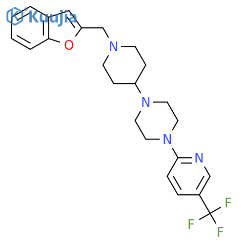 1-{1-[(1-benzofuran-2-yl)methyl]piperidin-4-yl}-4-[5-(trifluoromethyl)pyridin-2-yl]piperazine structure