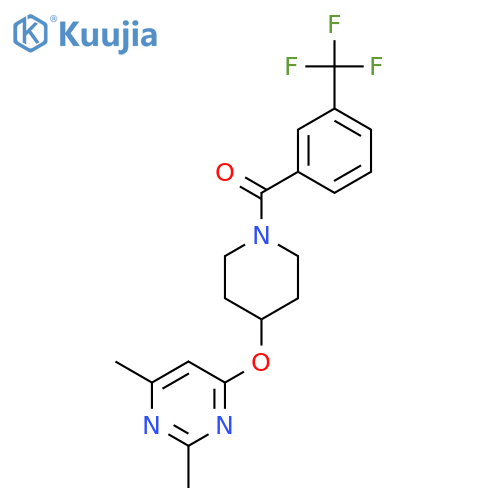2,4-dimethyl-6-({1-3-(trifluoromethyl)benzoylpiperidin-4-yl}oxy)pyrimidine structure