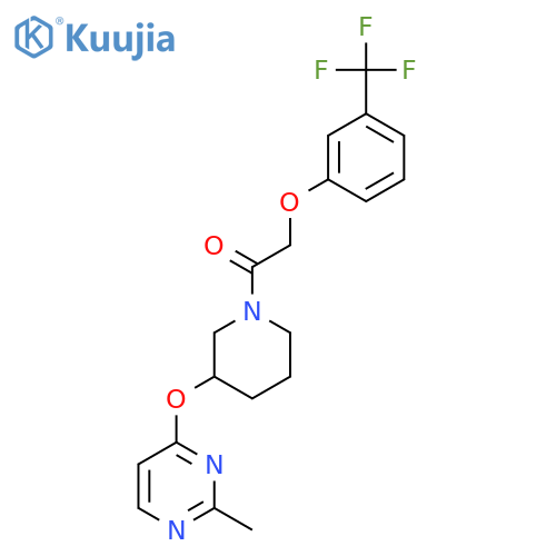 1-{3-[(2-methylpyrimidin-4-yl)oxy]piperidin-1-yl}-2-[3-(trifluoromethyl)phenoxy]ethan-1-one structure