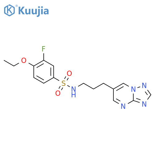 N-(3-([1,2,4]triazolo[1,5-a]pyrimidin-6-yl)propyl)-4-ethoxy-3-fluorobenzenesulfonamide structure