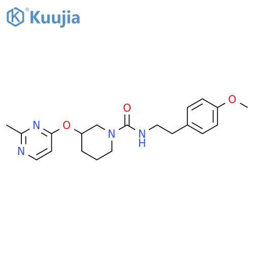 N-[2-(4-methoxyphenyl)ethyl]-3-[(2-methylpyrimidin-4-yl)oxy]piperidine-1-carboxamide structure