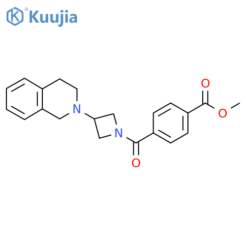 methyl 4-(3-(3,4-dihydroisoquinolin-2(1H)-yl)azetidine-1-carbonyl)benzoate structure
