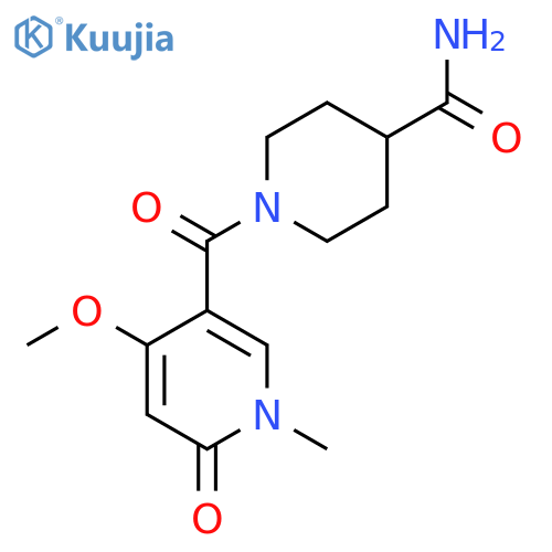 1-(4-Methoxy-1-methyl-6-oxo-1,6-dihydropyridine-3-carbonyl)piperidine-4-carboxamide structure