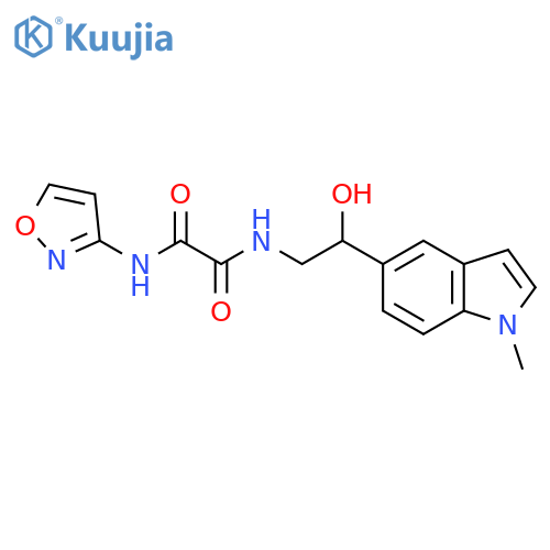 N-[2-hydroxy-2-(1-methyl-1H-indol-5-yl)ethyl]-N'-(1,2-oxazol-3-yl)ethanediamide structure